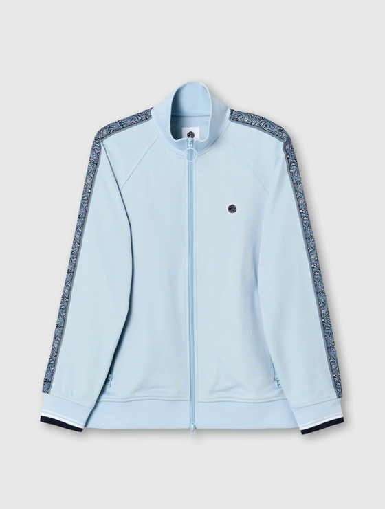 ECLIPSE PAISLEY TRACK TOP LIGHT BLUE