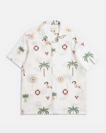  STACHIO SS SHIRT TROPICAL EMB / WHITE