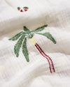 STACHIO SS SHIRT TROPICAL EMB / WHITE