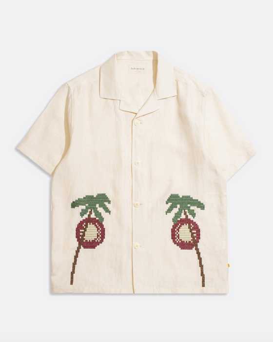 VELOSO SS SHIRT BAHIA SUNSET EMB WHITE