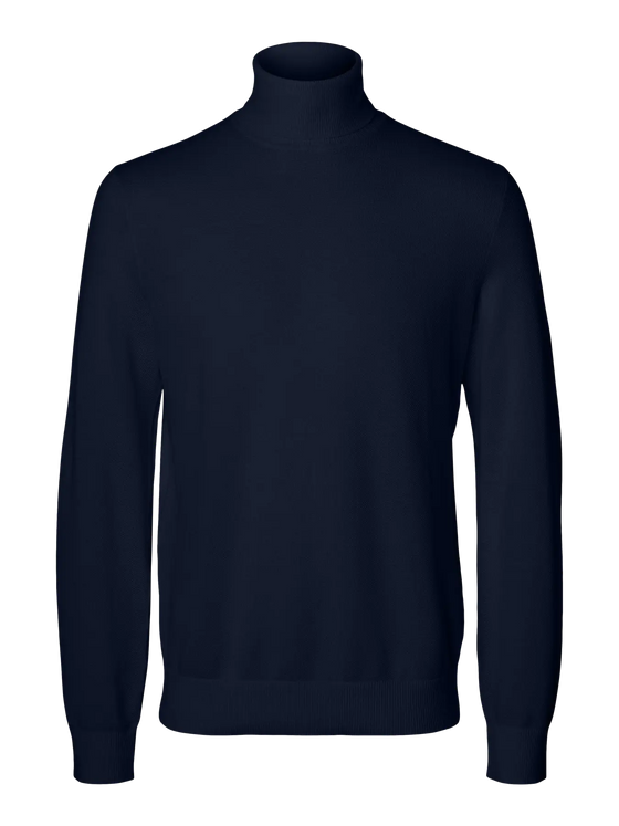 MORA STRUCTURE ROLL NECK NAVY