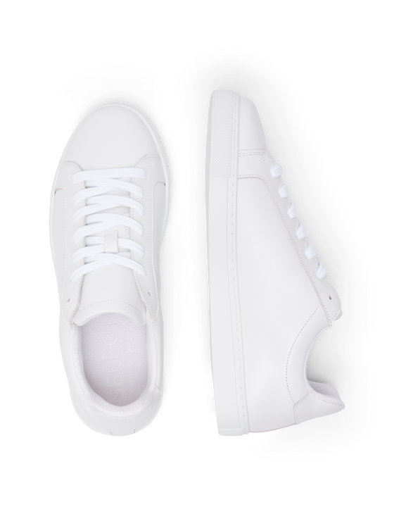 EVAN LEATHER TRAINER WHITE