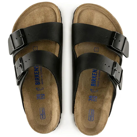 MENS ARIZONA SOFT FOOTBED BIRKOFLOR SANDAL BLACK