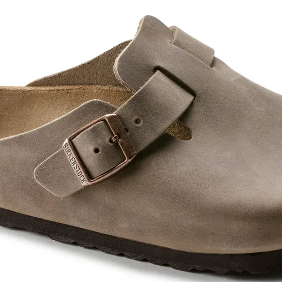 MENS BOSTON OILED LEATHER MULE TABACCO