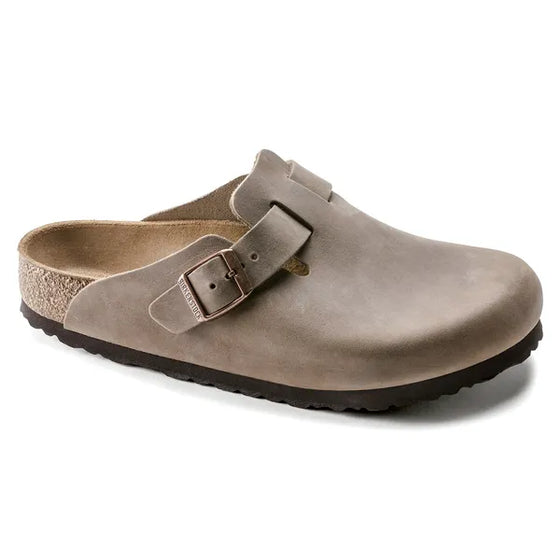 MENS BOSTON OILED LEATHER MULE TABACCO