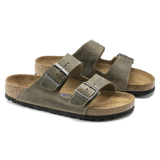 MENS ARIZONA SFB SANDAL OILED LEATHER FADED KHAKI