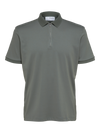 FAVE ZIP COLLAR S/S POLO AGAVE GREEN