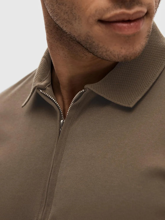 FAVE ZIP COLLAR S/S POLO MOREL