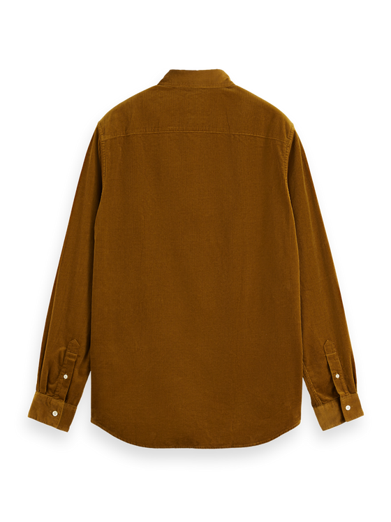 SOLID CORDUROY SHIRT GOLDEN RUST