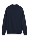 DROPPED SHOULDER MOCK NECK NAVY