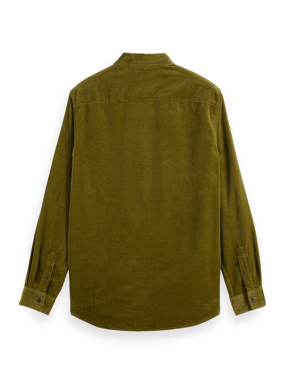 SOLID CORDUROY SHIRT MOSS GREEN