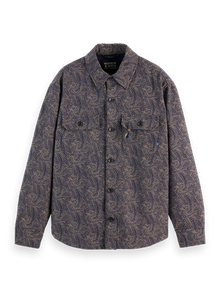  JACQUARD OVERSHIRT NIGHT WAVE