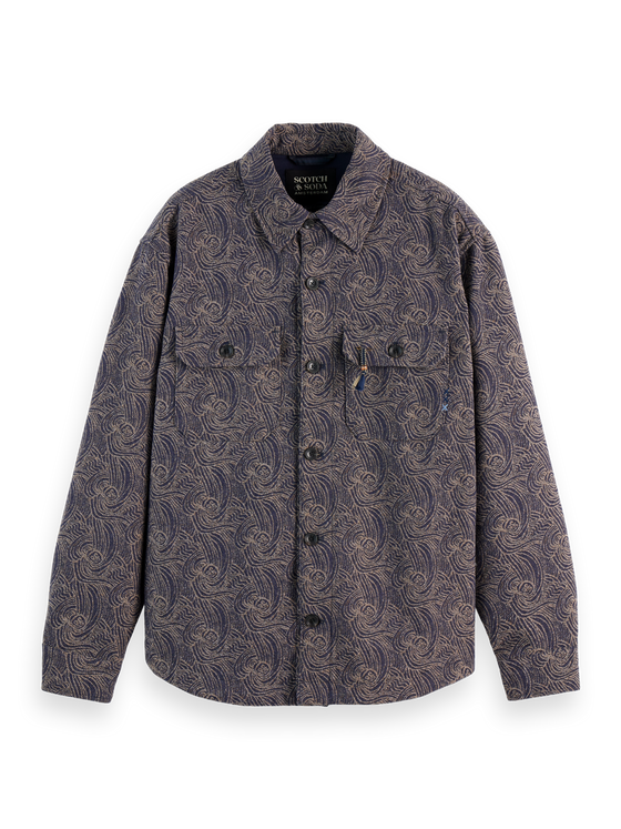 JACQUARD OVERSHIRT NIGHT WAVE