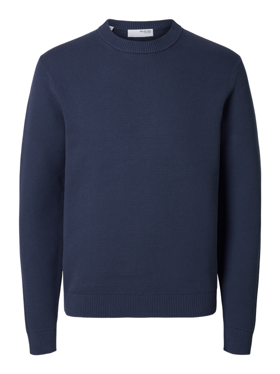 DANE STRUCTURE CREW KNIT OCEANA BLUE